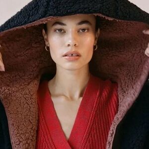 Urban Outfitters Carmella Reversible Hooded Teddy Coat